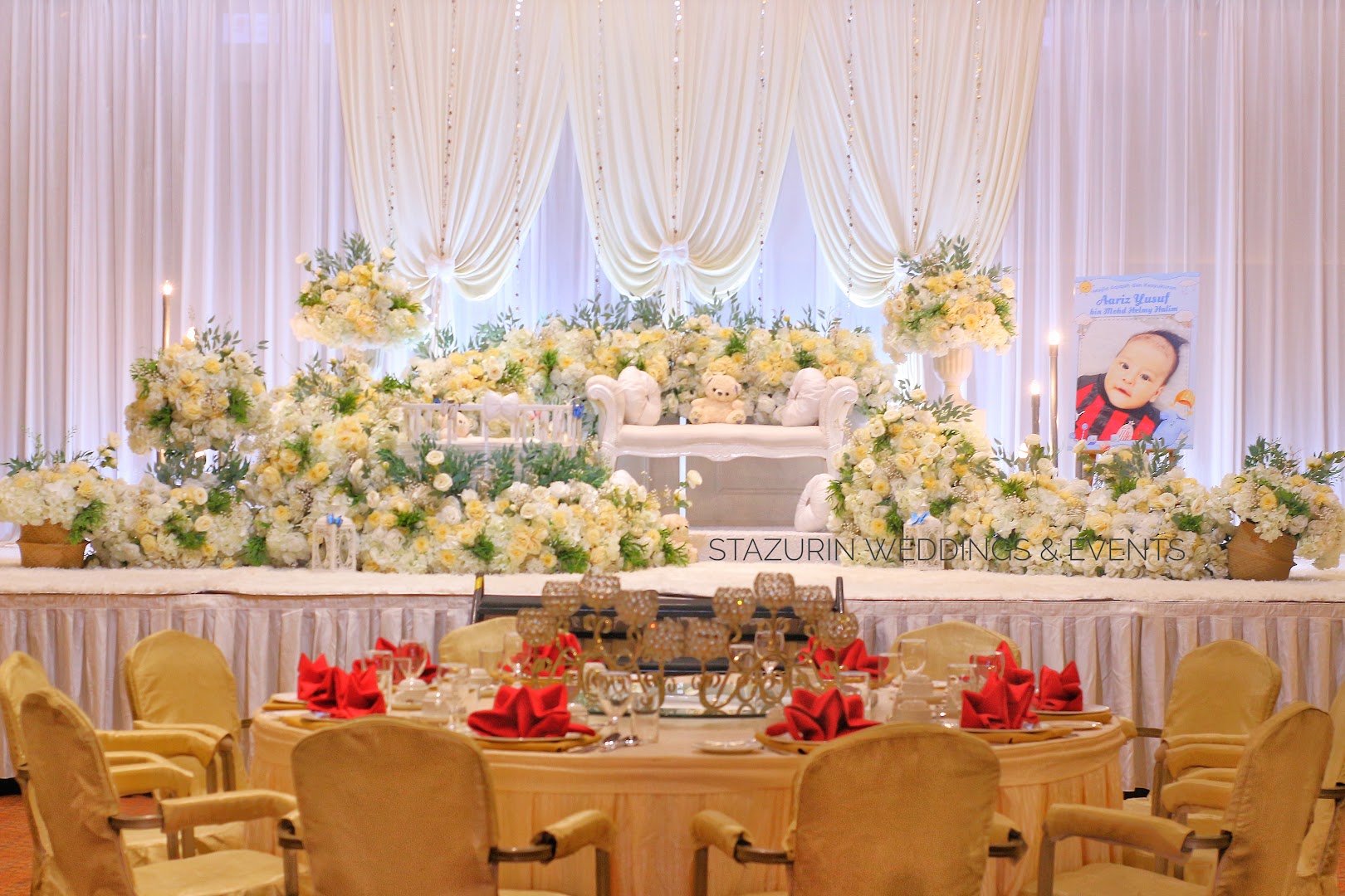 Pelamin Kahwin Nikah Tunang Pelamin Dewan Kajang Bangi KL Buaian Berendoi Naming Ceremony Decoration Stazurin Weddings Events gallery photo